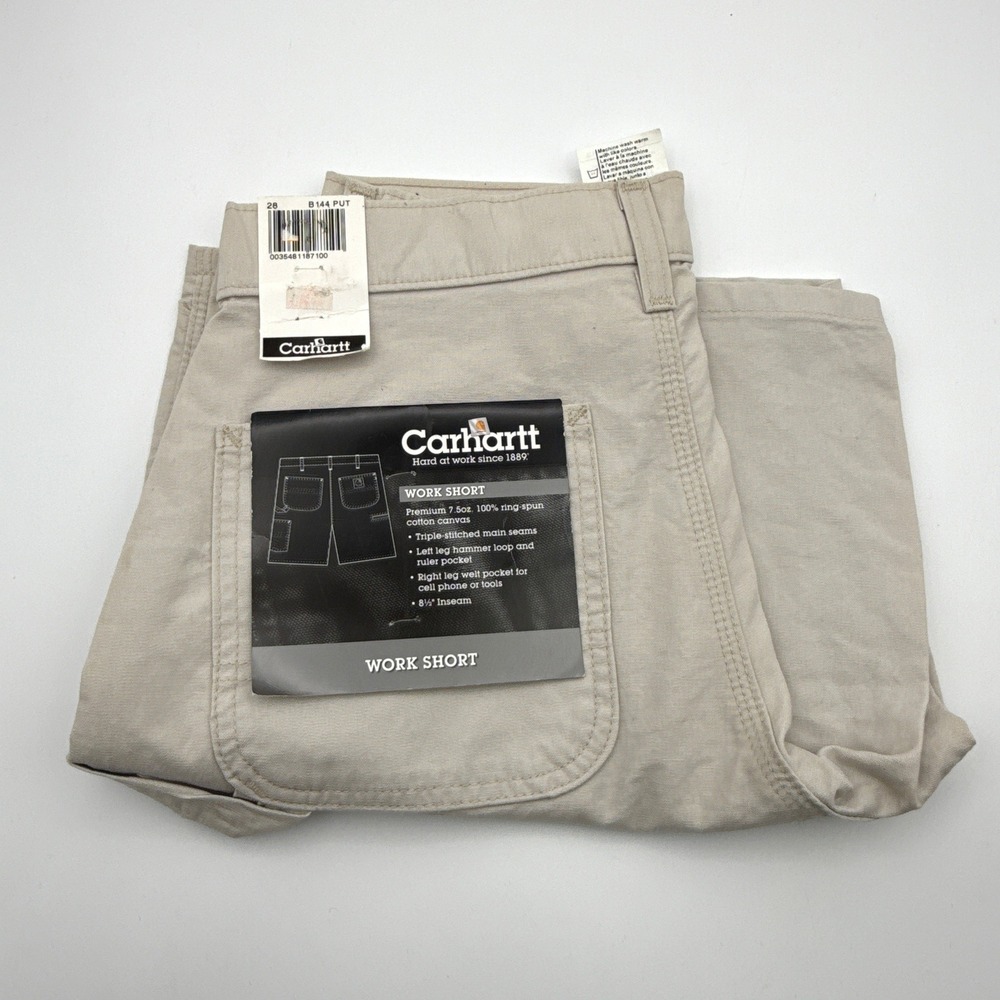 Carhartt Work‎ Shorts Mens 28 B144 PUT White NWT NOS